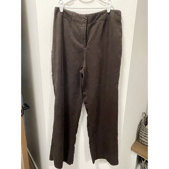 J. Jill Tencel Full Wide Leg Pants Brown‎ Size Medium - Picture 1 of 10
